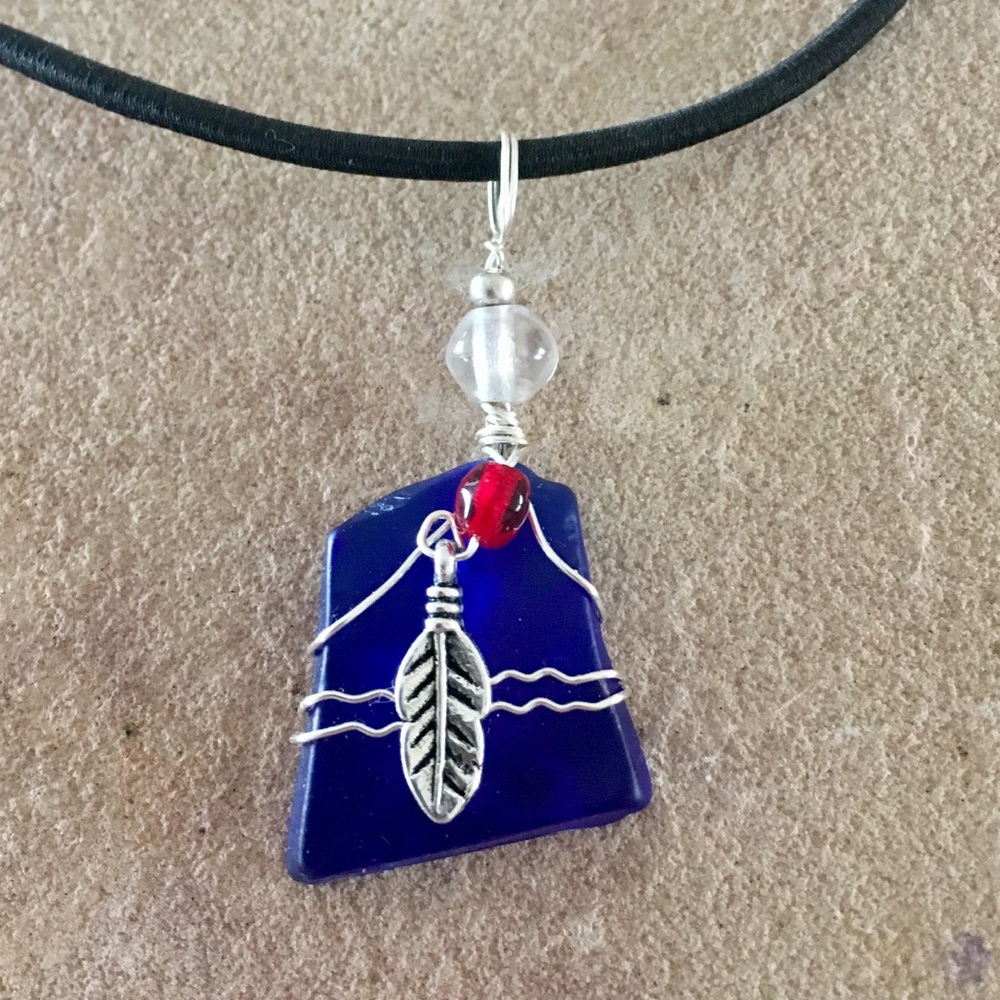 Cobalt Blue Pendant Necklace